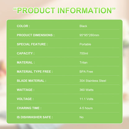 ShakelyPro 700ML PowerBlend Portable Mixer