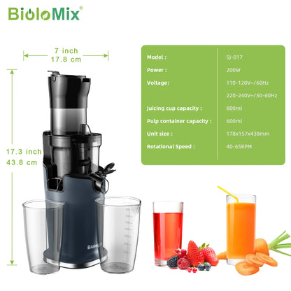 ShakelyPro ColdPress 200W Slow Juicer