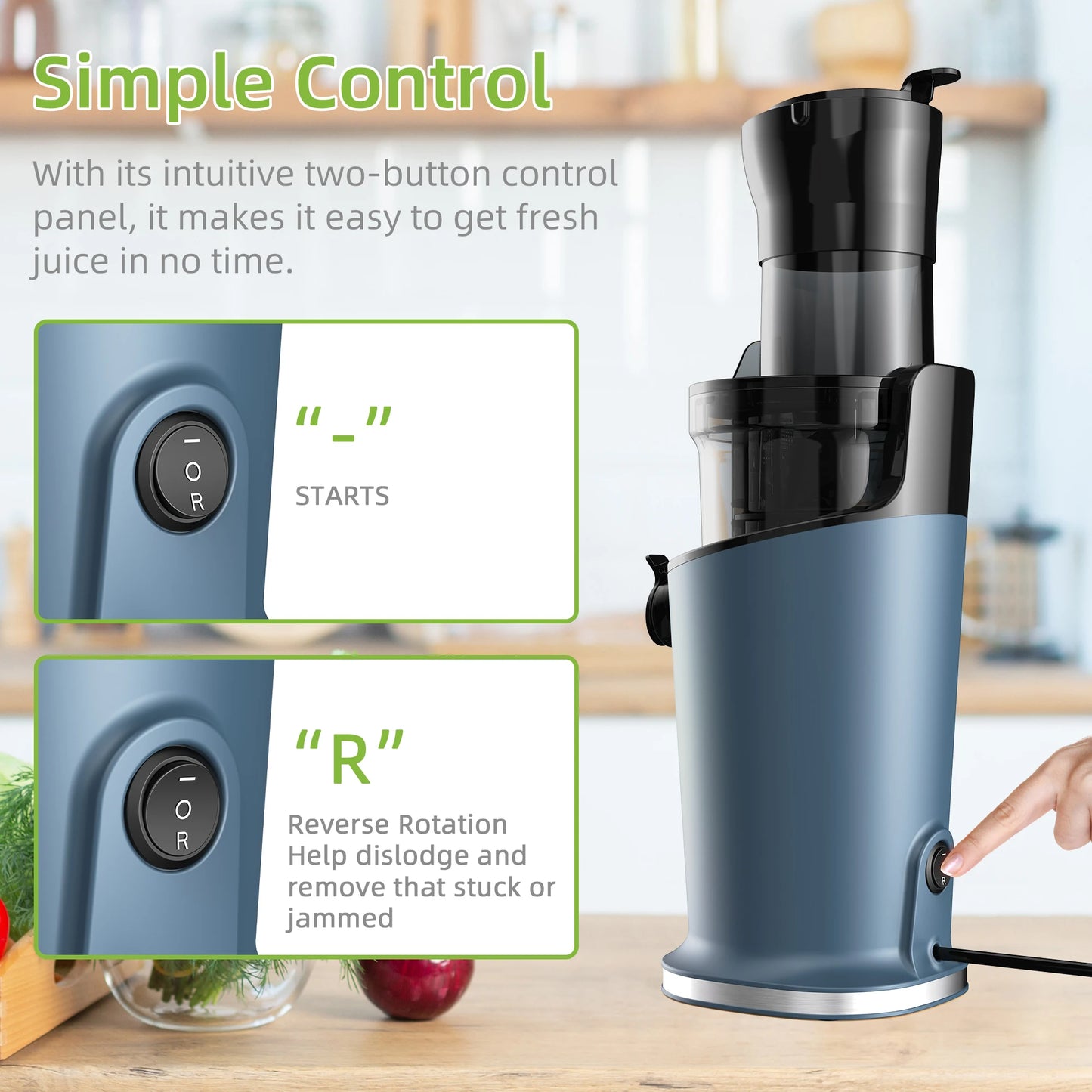 ShakelyPro ColdPress 200W Slow Juicer