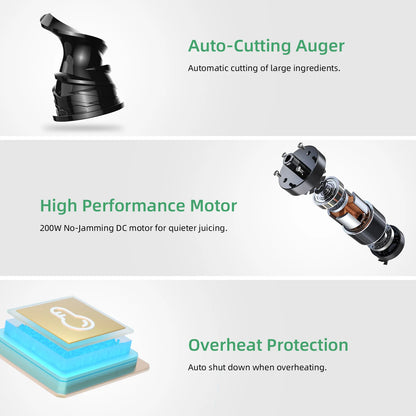 ShakelyPro ColdPress 200W Slow Juicer